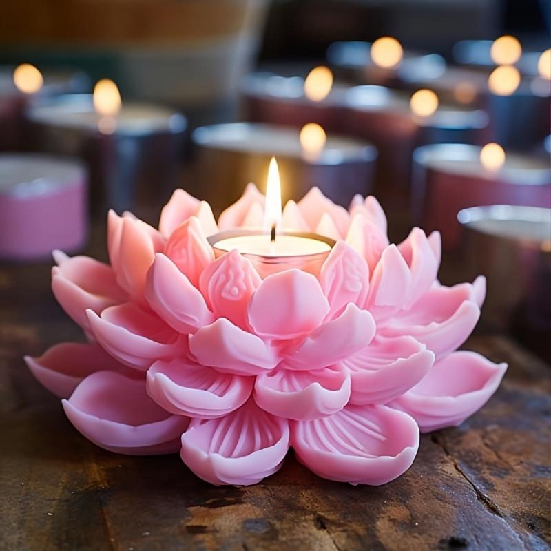 1PC Lotus Flower Candle Mold S - Candle Making Moulds ulasan dan harga