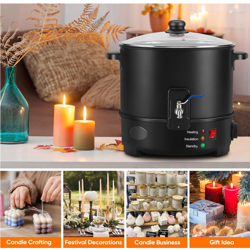 6L Small  Wax Melter Paraffin  - Candle Making Wax ulasan dan harga