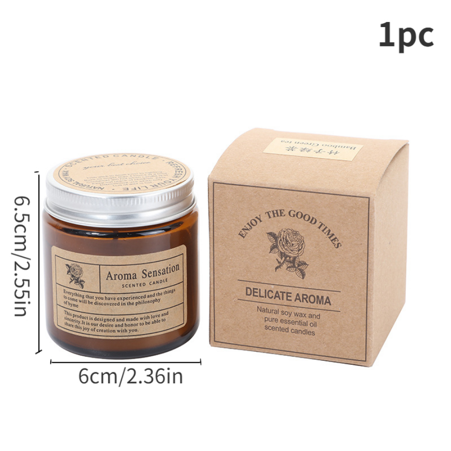 1pc Brown Glass Cup Aromathera - Candle Making Glass ulasan dan harga