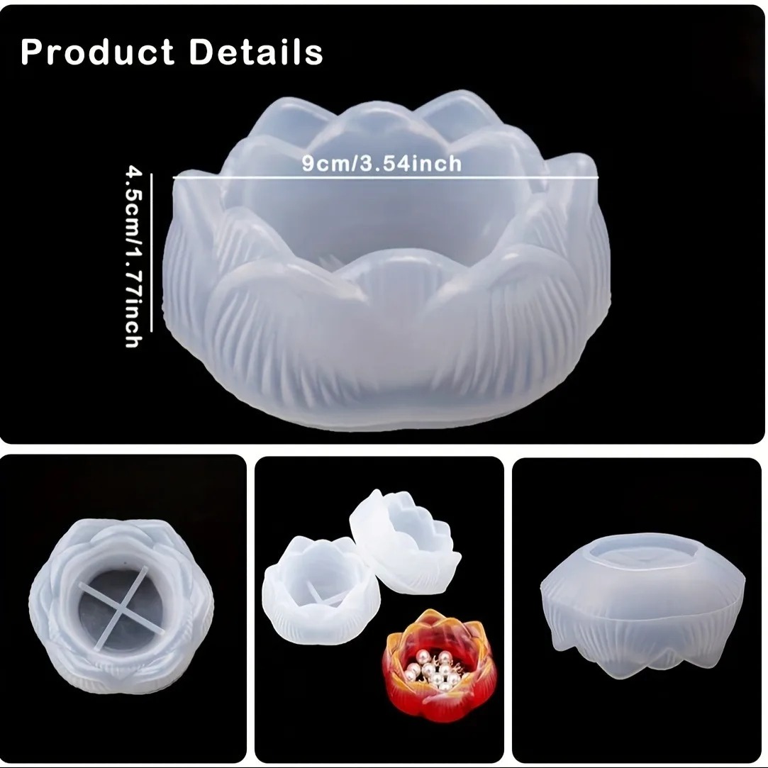 1pc DIY Lotus Flower Silicone  - Kraft Box Candle ulasan dan harga