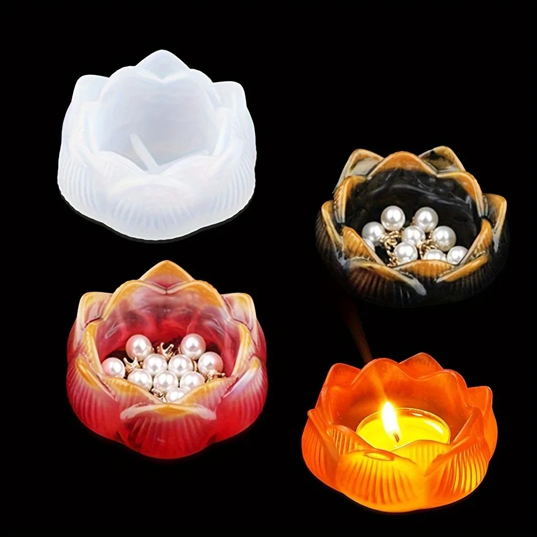 1pc DIY Lotus Flower Silicone  - Kraft Box Candle ulasan dan harga