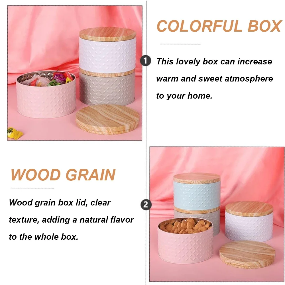 Tea Storage Jar Wood Grain Tin - Candle Making Homewood ulasan dan harga