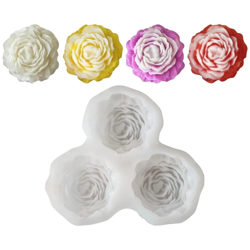Peony Flower Candle Silicone M - Candle Making Moulds ulasan dan harga