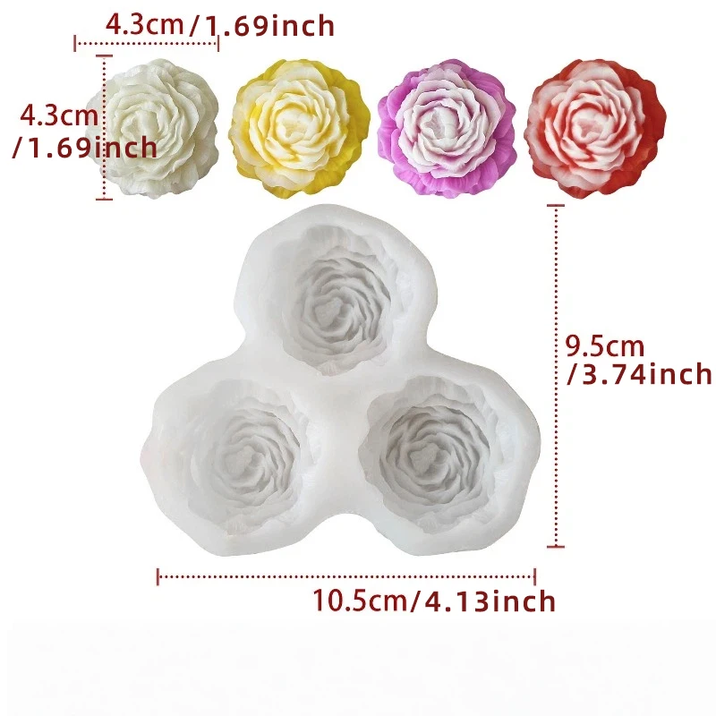 Peony Flower Candle Silicone M - Candle Making Moulds ulasan dan harga
