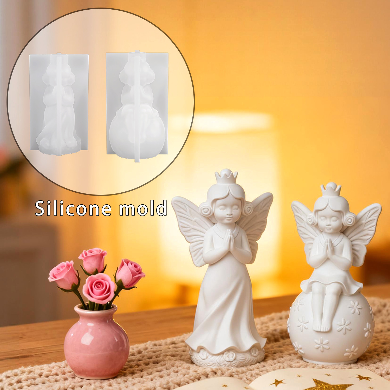 DIY Butterfly Girl Figurine Ep - Candle Mold Silicone ulasan dan harga